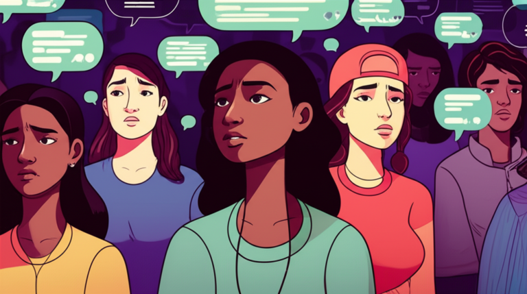 Cyberbullying no Ativismo Feminista Pessoas sendo atacadas por cyberbullying online