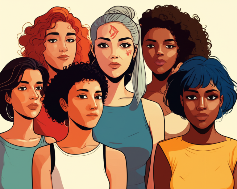 Mulheres diversas unidas, representando a interseccionalidade