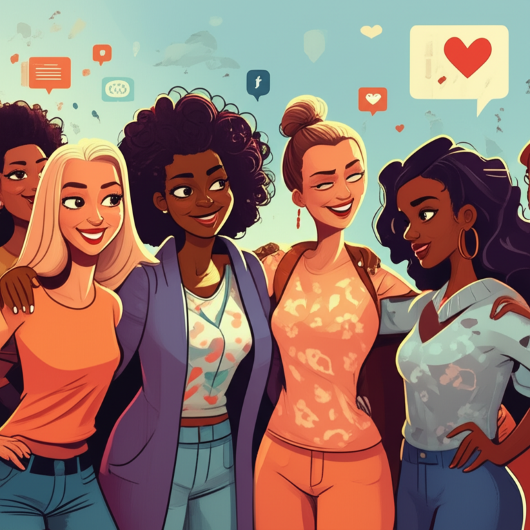 Empoderamento Feminino e Foco Mulheres em círculo, compartilhando e apoiando umas às outras.